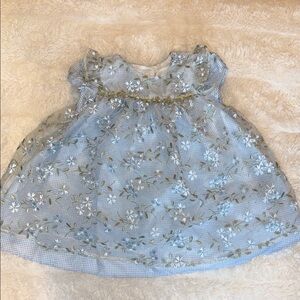 Pippa and Julie blue floral dress 12 M​​​​​​​​